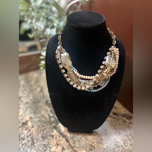 Multilayered and Multicolored Gold Necklace